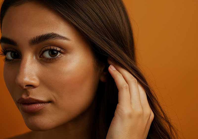 Cabelo recebendo hidratação